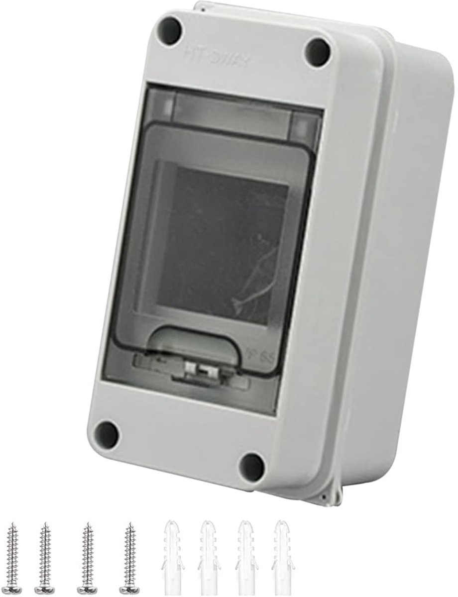 Opbouw Zekeringkast - Verdeelbox Buiten - Veilige Elektriciteit Buiten - IP65 Waterdicht - 3 Modules - Grijs