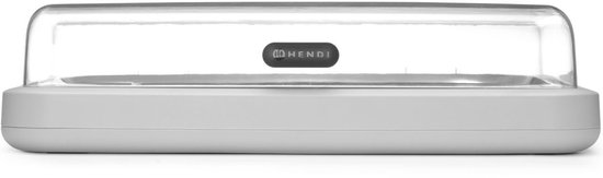 HENDI Koeldisplay GN 1/1 - kunststof, rvs bak, koelelement - 59,3x38,9x14,7 cm - wit buffet van Merkloos — afbeelding 3