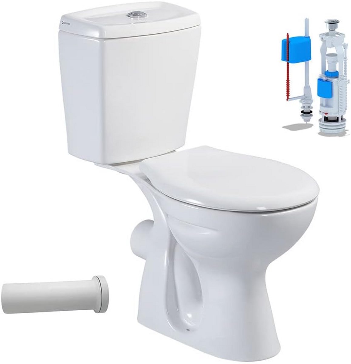 Staande Toilet - Bidet Toilet - Hygiënisch Reinigen - Geïntegreerde Taharet - 71 cm - Wit