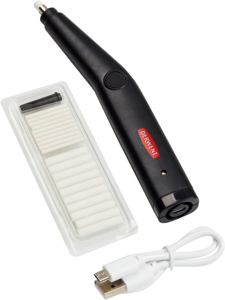 Oplaadbare Gum - Precisie Gum - Detail Tekenen - Langdurige Batterij - 20 Stuks - Meerkleurig