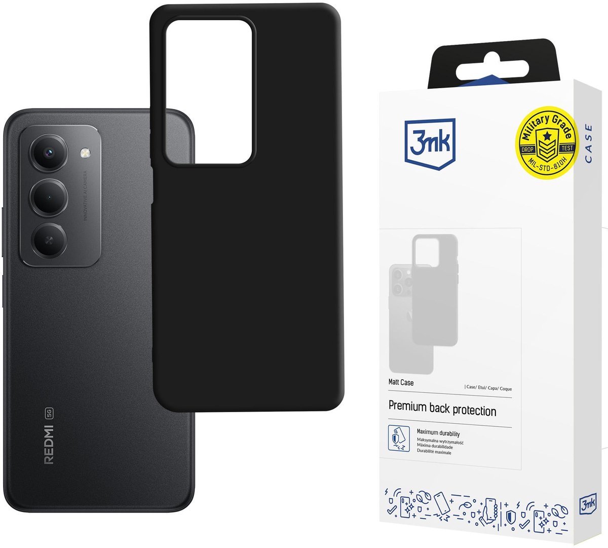 3Mk Matte Hoes Voor Xiaomi Redmi 15 4G 5G Met Hoge Schermbescherming