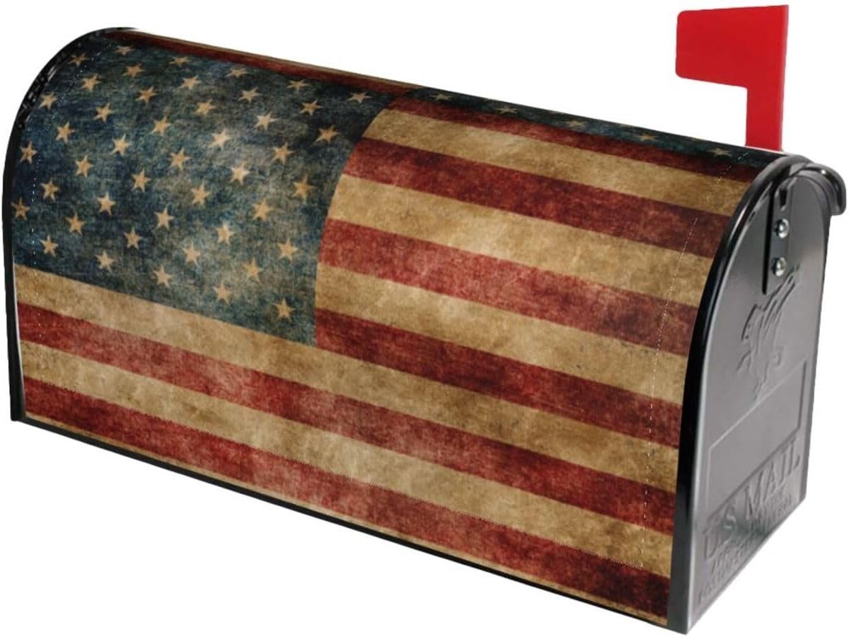 Brievenbus Covers - Postvak Decoratie - Tuin Versieren - Magnetisch Bevestigd - 21 x 18 Inch - Amerikaanse Vlag