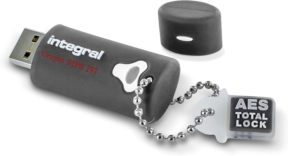 Versleutelde USB-stick - Wachtwoord beveiligd - Veilige data opslag - FIPS 197 gecertificeerd - 64 GB - Zwart