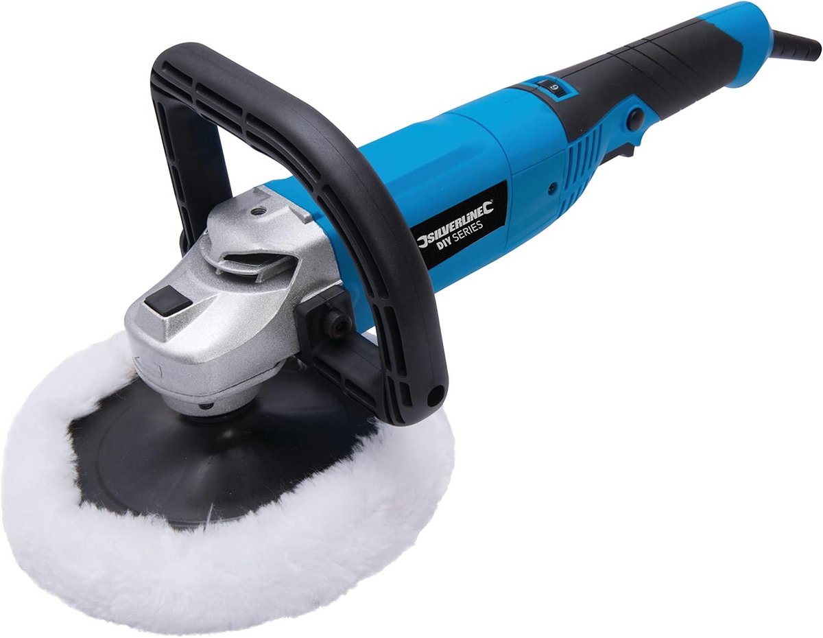 Sander Polijstmachine - Schuurmachine Polijstmachine - Oppervlakken Bewerken - Variabele Snelheid - 180 mm Schijf - Blauw
