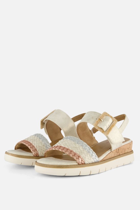 MARCO TOZZI MT Soft Lining Dames Slippers en Sandalen - DUNE MET.COMB