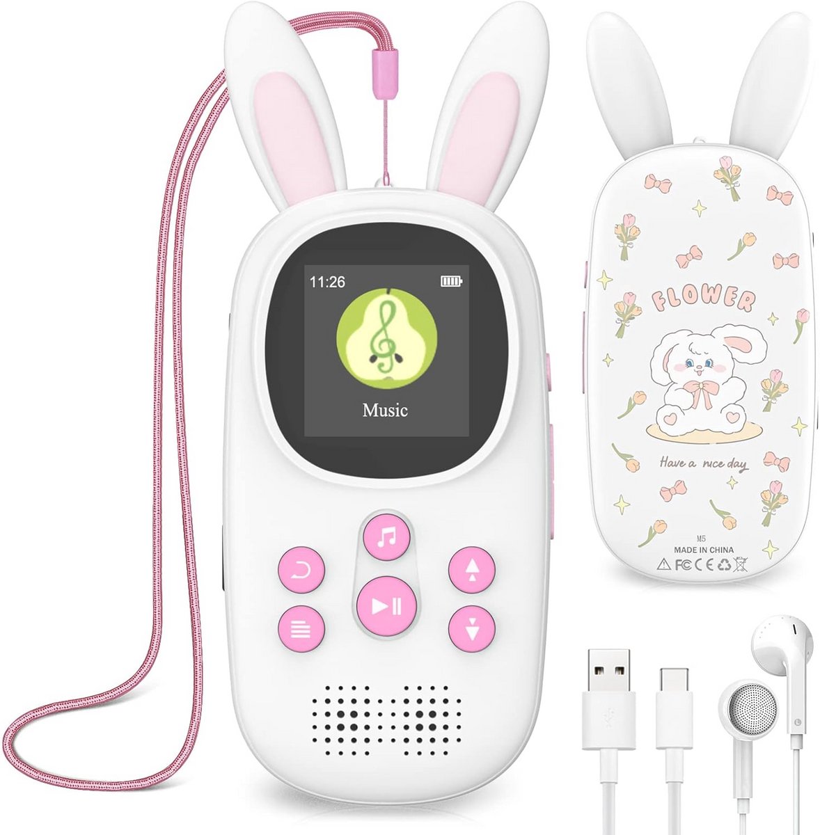 16 GB Muziek MP3-Speler voor Kinderen - Bluetooth en FM-Radio