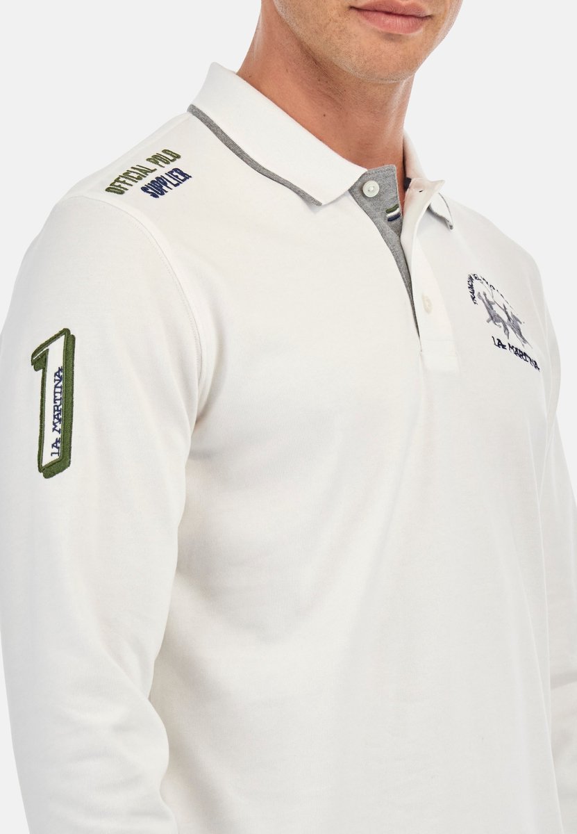 La Martina Poloshirt Langarmshirt mit Polokragen