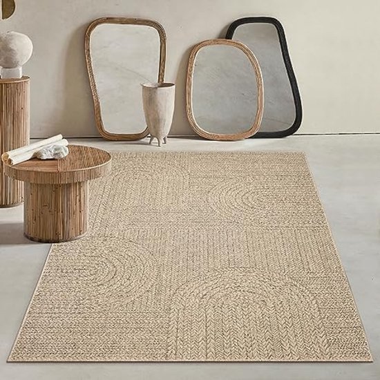 Mia´s Teppiche Soil - wetterfester In- und Outdoor Teppich im Natürlichem Jute-Look