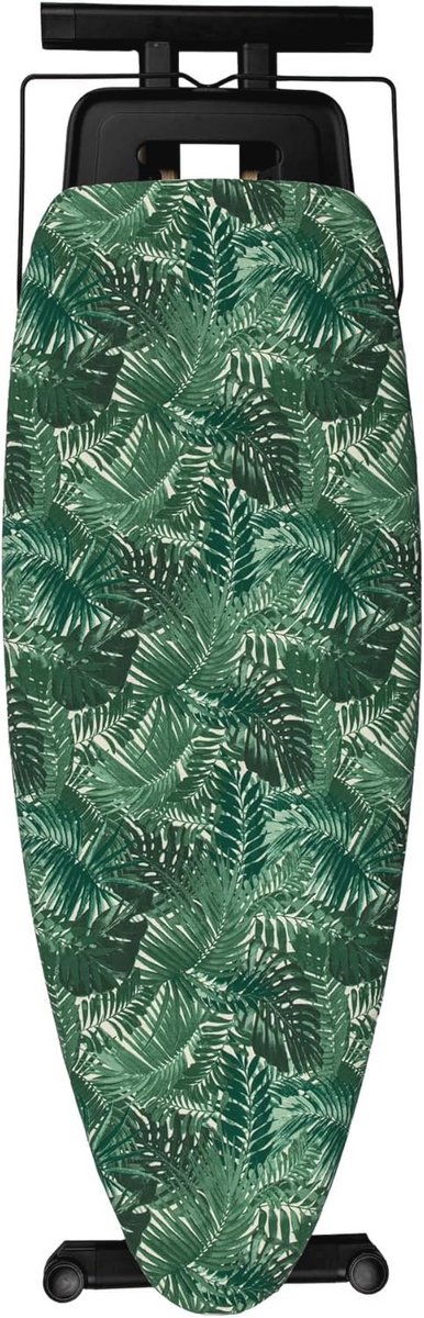 Bol.com Strijkplank 130 x 47 cm natuurlijk hout aluminium beschermers wielen - robuust licht stabiel - in hoogte verstelbaar 98 ... aanbieding