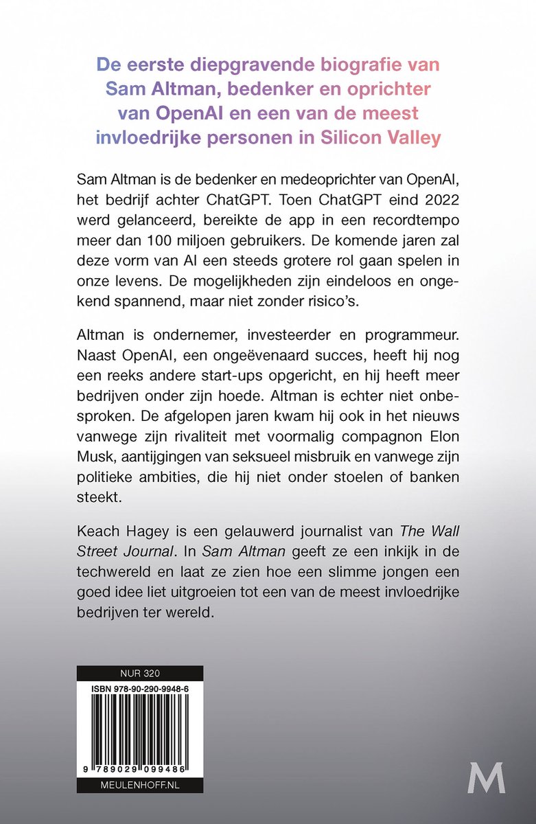 Sam Altman - back cover