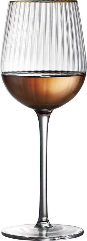 Lyngby Glas - Verre à vin vin blanc Palermo bord doré (lot de 4) - Verres à vin