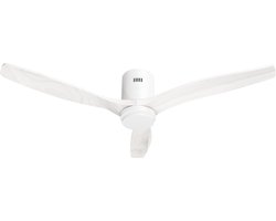 Hombli Slimme Plafondventilator met verlichting - Ø132 cm - Incl. Afstandsbediening - Wit & Wit Hout