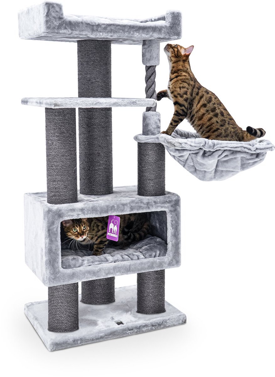 Petrebels Parklane 131 Krabpaal - Grijs - Extra Dikke Stammen - 58 x 45 x 131 cm