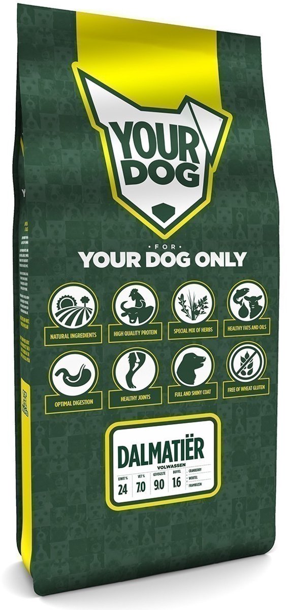Yourdog Dalmatiër Rasspecifiek Adult Hondenvoer 12kg | Hondenbrokken