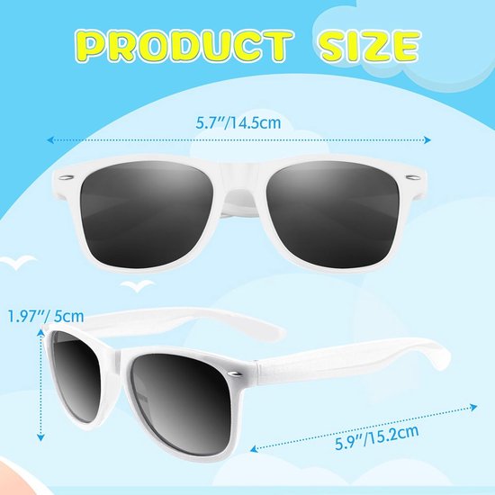 12 Pack Neon Zonnebrillen voor Feesten, Bruiloften en Zwemmen — afbeelding 2