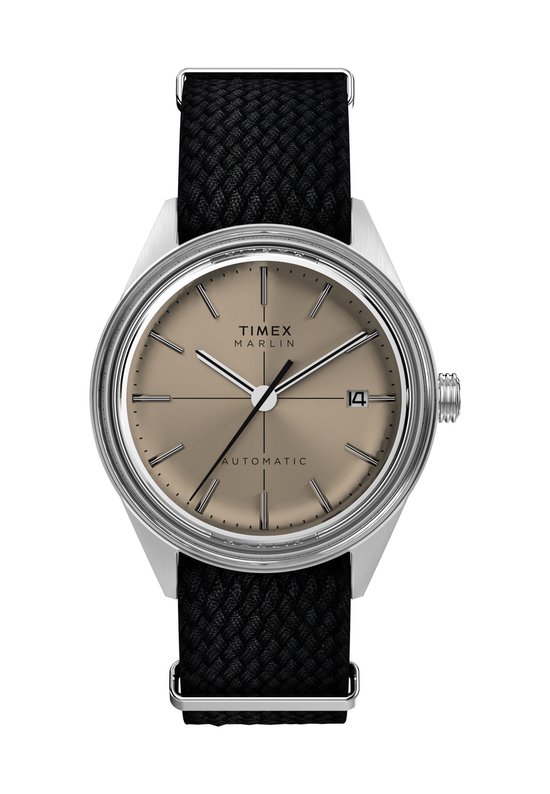 Timex Marlin® Jet Automatic 38Mm Fabric Strap Watch Quartz Chronograaf Horloge Zwart En Bruin Kast 100%: Roestvrij Staal | Armband 100%: Stof 38 mm TW2Y06300AJ, TW2Y09900AJ