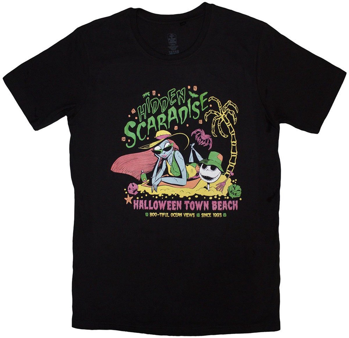 Disney The Nightmare Before Christmas - Hidden Scaradise Heren Tshirt - 2XL - Zwart