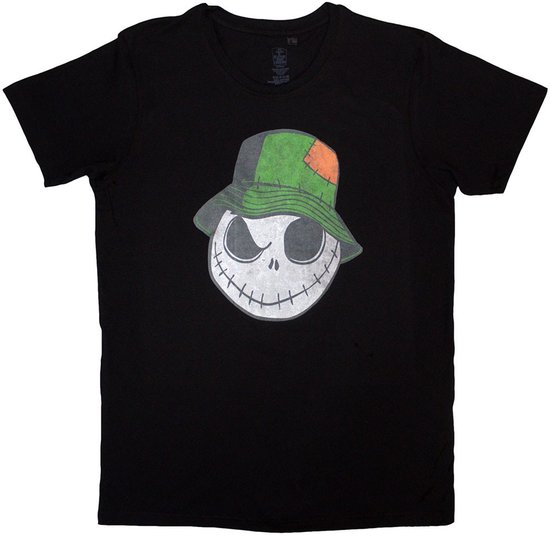 Disney The Nightmare Before Christmas - Jack Bucket Hat Heren Tshirt - L - Zwart