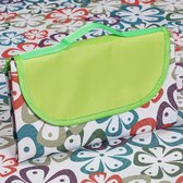 Couverture de plage, couverture de pique-nique extérieure, imperméable, résistante au sable, pliable et légère, idéale pour le camping, la plage et le parc au printemps et en été (200 x 200 cm) - Fleur verte - 200 x 200 cm