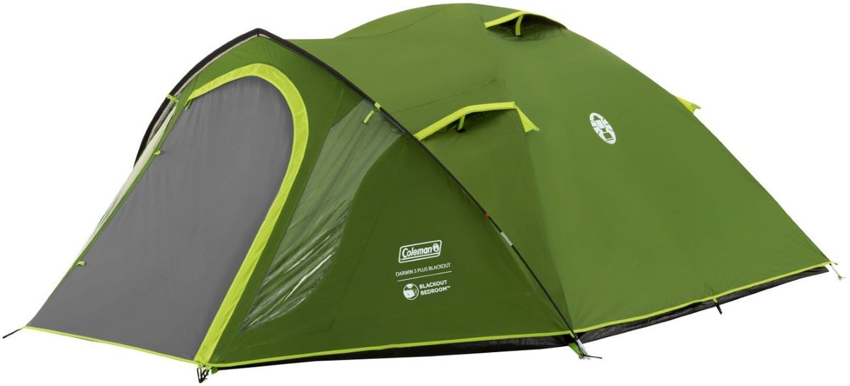 Coleman Darwin 3 Plus Blackout kampeertent – 3 persoons tent – verduisterend – water- en windbestendig - groen – foto 2