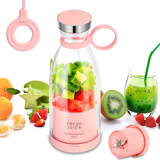 BORVAT® - Witte Draadloze Blender To Go - Smoothie Maker voor Onderweg - Draagbare Mini blender van Borvat — afbeelding 2