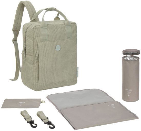 Laessig GRE Rolltop Rugzak Grey - Quartier Bébé