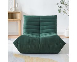 Relaxstoel Kodsø lounge fauteuil 75x90x100 cm microvezel groen [en.casa]