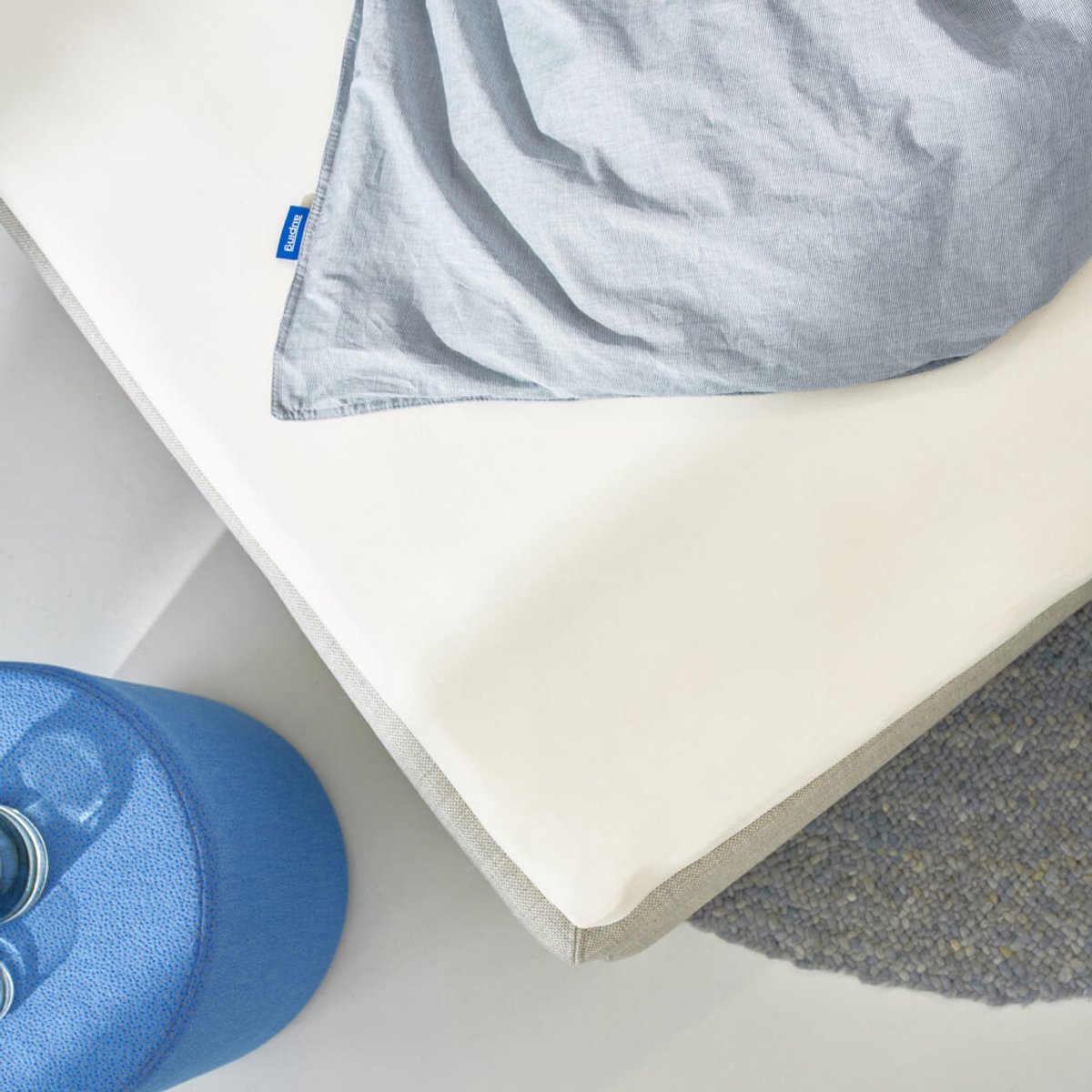 Auping Jersey 190 hoeslaken voor topper - 140/160 x 200/210/220 cm - Gebroken wit - Biologisch katoen