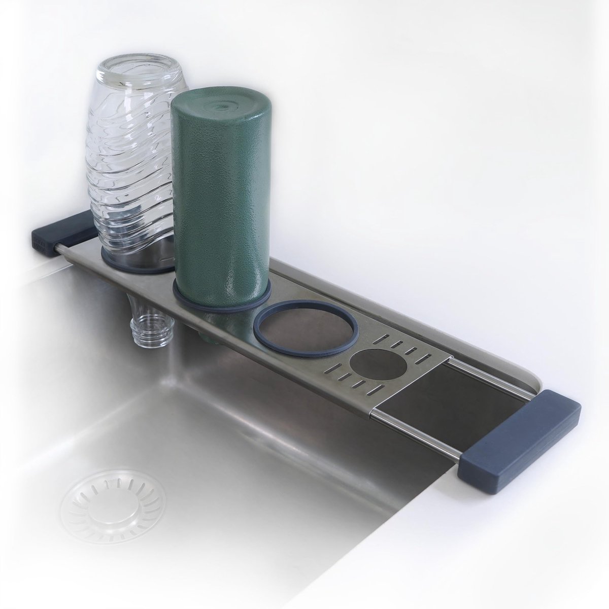 Ibenzoa® Flessendroger en Spoelbak Organisator voor Diverse Flessen en Keukengerei