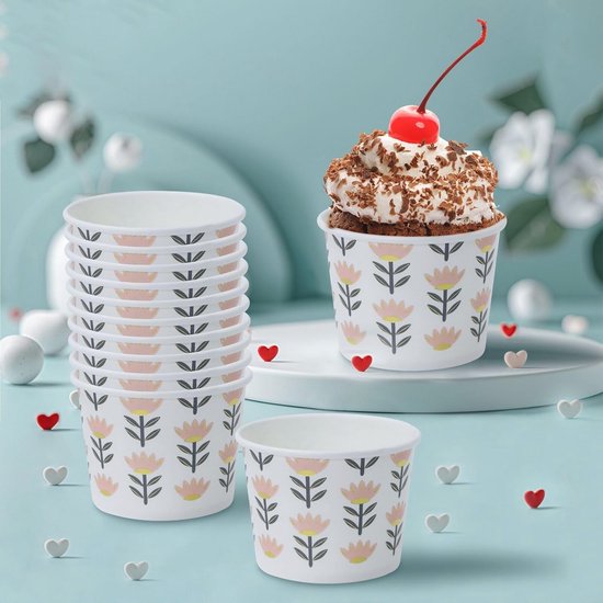 Papieren IJsschalen met Goudfolie - 60 Stuks voor Desserts en Snacks — afbeelding 3