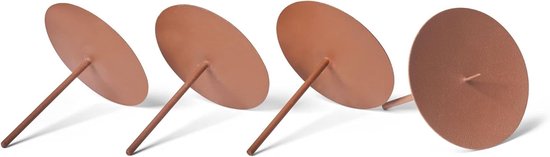 Bougeoir 4X | Épine, 7,5 cm ROUILLE | Bougeoir pour couronne de l'Avent, pique-bougie, couronne de Noël