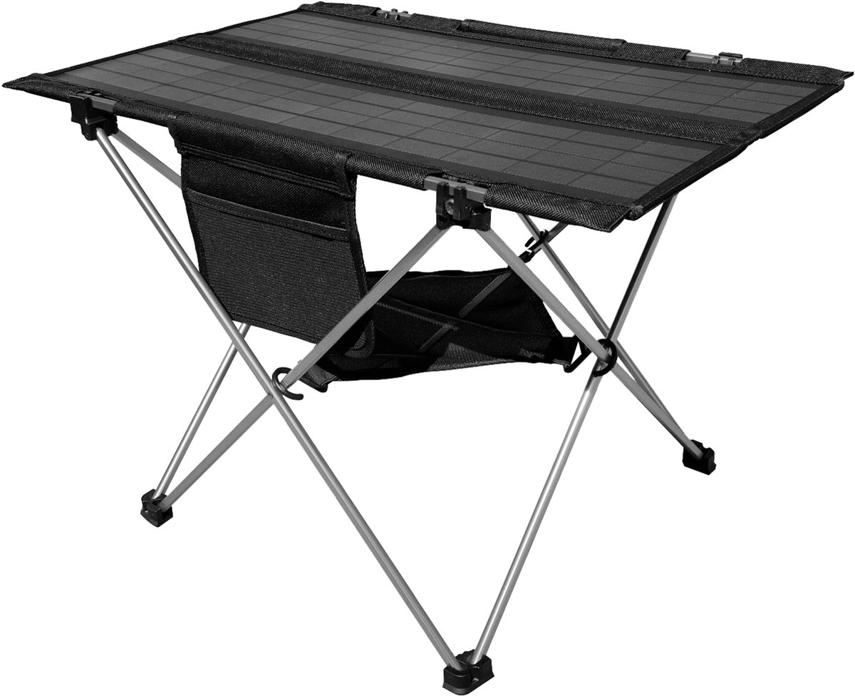 Technaxx TX-251 Campingtafel inklapbaar - Solar - 20W - USB-A, USB-C Poort - (L) 60,8 x (B) 40,5 x (H) 42,0 cm