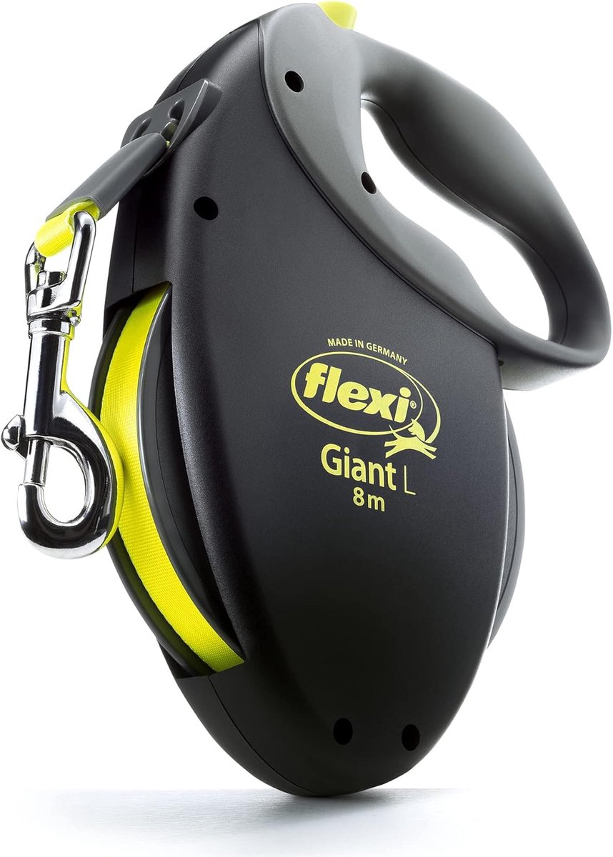 Giant Rollijn Cord voor Honden - 8 meter tot 50 kg - Neon Geel