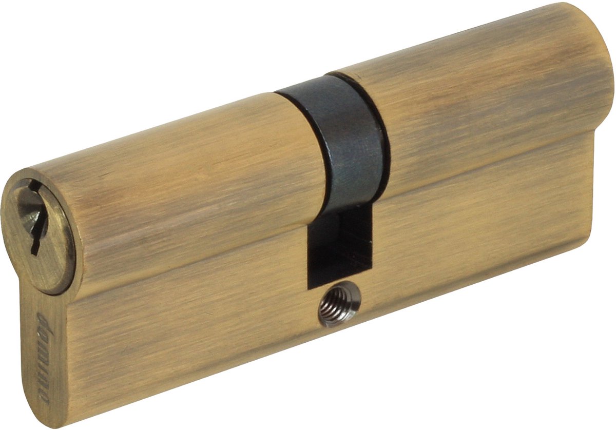 Domino® Cilinderslot Profielcilinder DMO 46/46 - Deurslot - incl. 3 sleutels - Insteekslot - Voordeurslot Veiligheidscilinder Vernikkeld - Meer dan 25.000 cycli - Brons