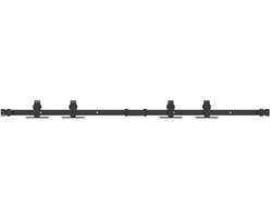 vidaXL - Ophangset - voor - schuifdeur - 122 - cm - koolstofstaal