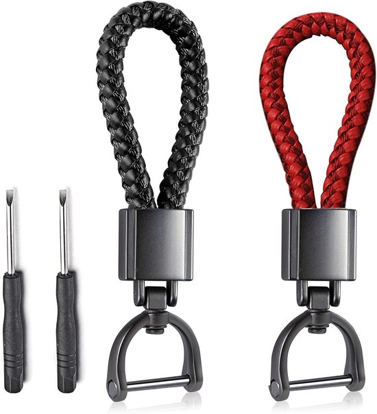 Leren sleutelhanger met logo in zwart vanaf 1 stuk Leren sleutelhanger met logo in zwart vanaf 1 stuk