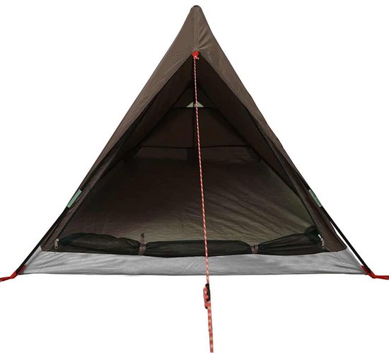 vidaXL - Tent - 2-persoons - waterdicht - bruin van Merkloos — afbeelding 5