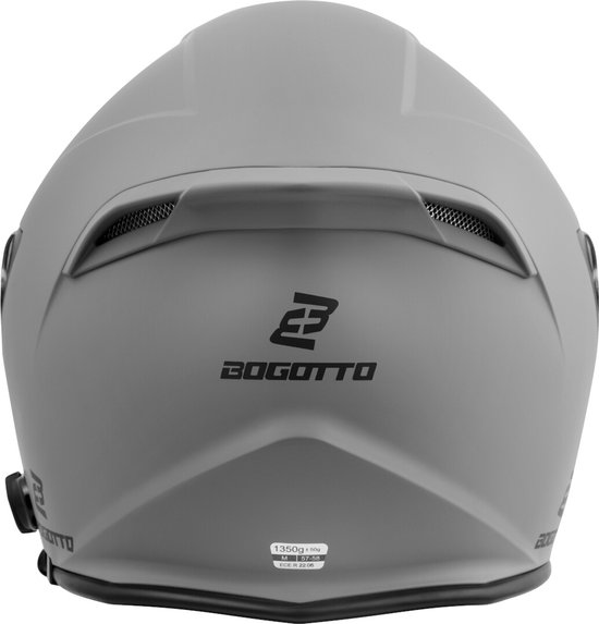 Casque Jet Bogotto H586 BT Solid - Intégration Bluetooth, Visière Anti-Rayure, Pare-Soleil - Norme ECE 22.06