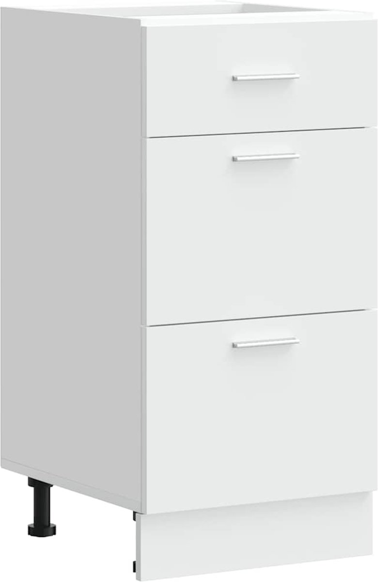 vidaXL Onderkast - Lyon - 40x46x81,5 - cm - bewerkt - hout - wit