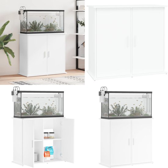 Foto: Vidaxl aquariumstandaard 81x36x73 cm bewerkt hout wit