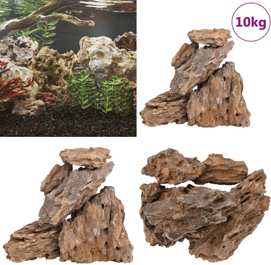 Aqua Della Decor Steen - Aquarium - Ornament - 28.5x19.5x24 cm Bruin