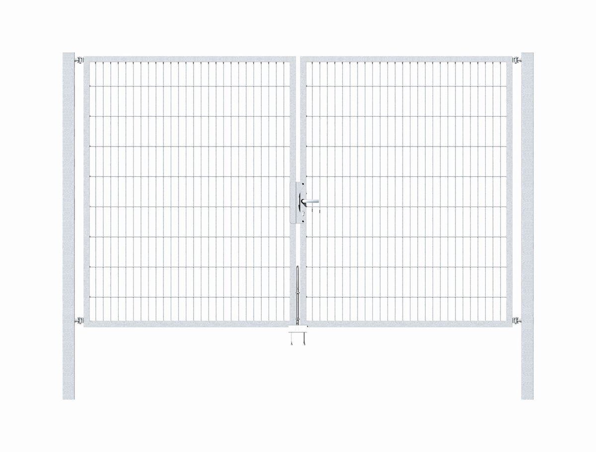 Alberts 648145 Dubbele poort Flexo met toebehoren, groen, breedte 200 cm, hoogte 200 cm