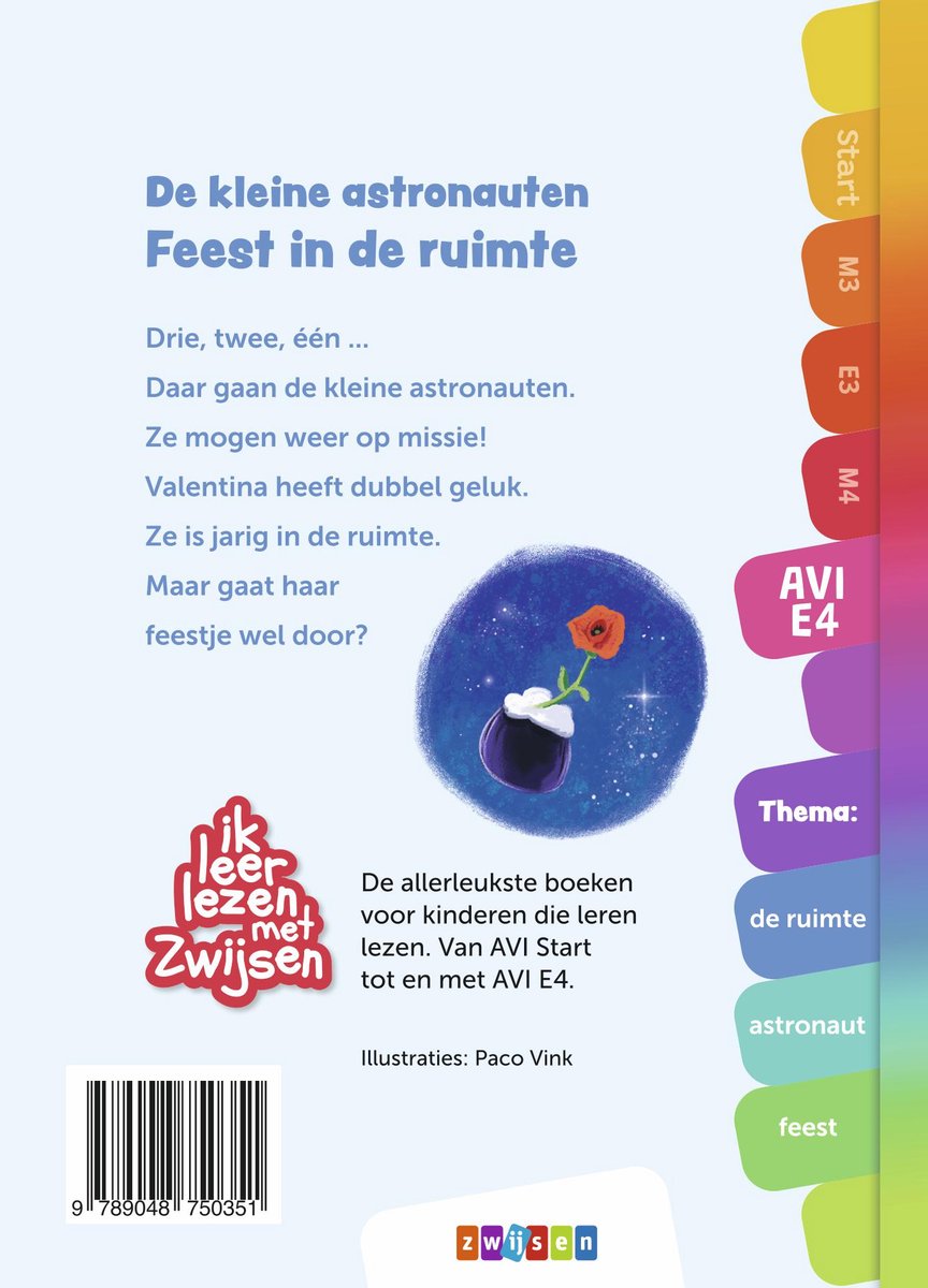 Ik leer lezen met Zwijsen - De kleine astronauten - Feest in de ruimte - back cover