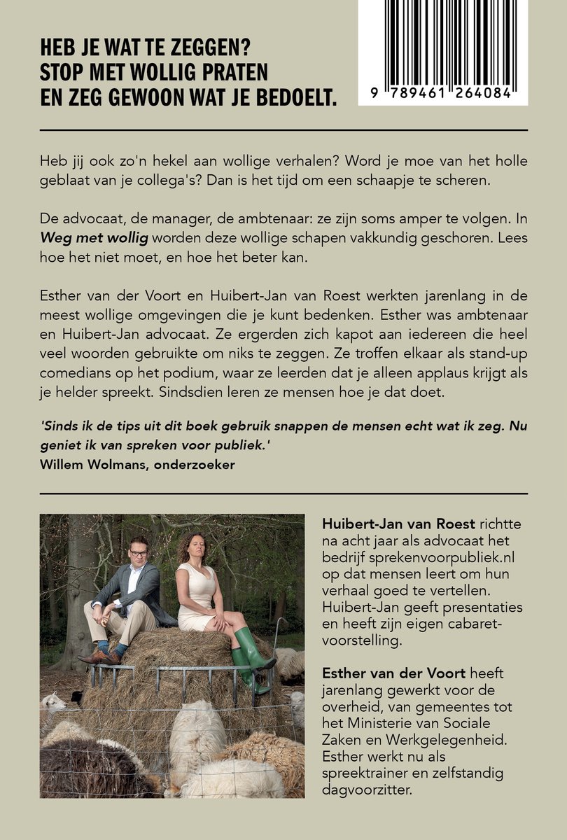 Weg met wollig - back cover