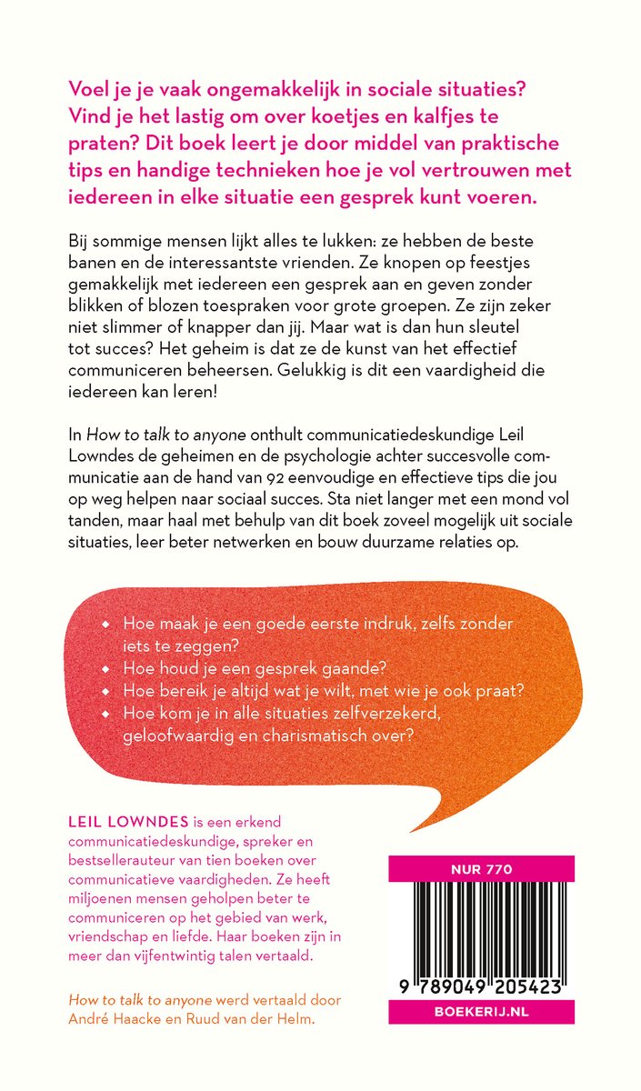 How to talk to anyone - back cover