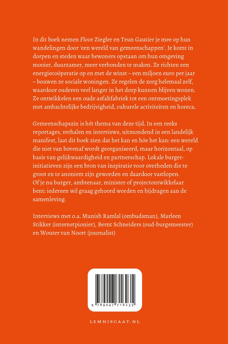 Een wereld van gemeenschappen - back cover