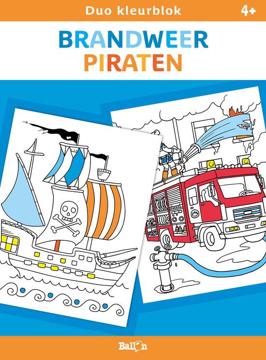 Duo kleurblokken 0 - Brandweer en piraten - cover