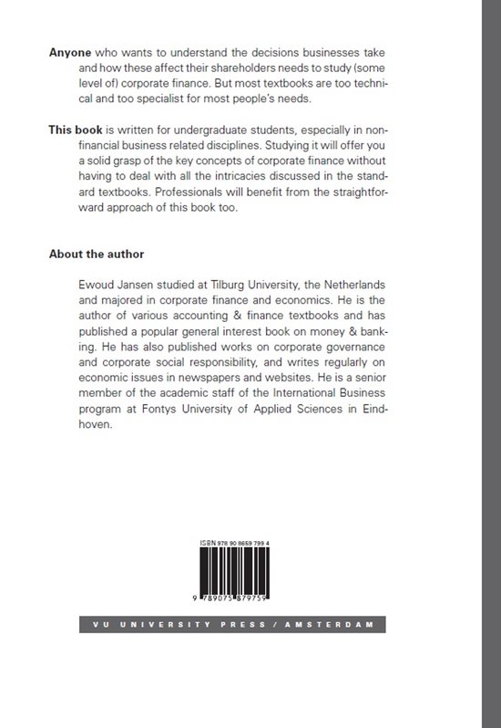 Corporate Finance - Ewoud Jansen - Tilburg University - voor