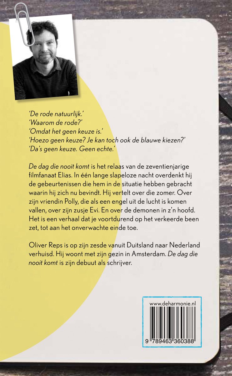 De dag die nooit komt - back cover