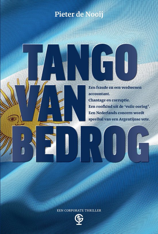 Boekcover 'Tango van bedrog' met de Argentijnse vlag.